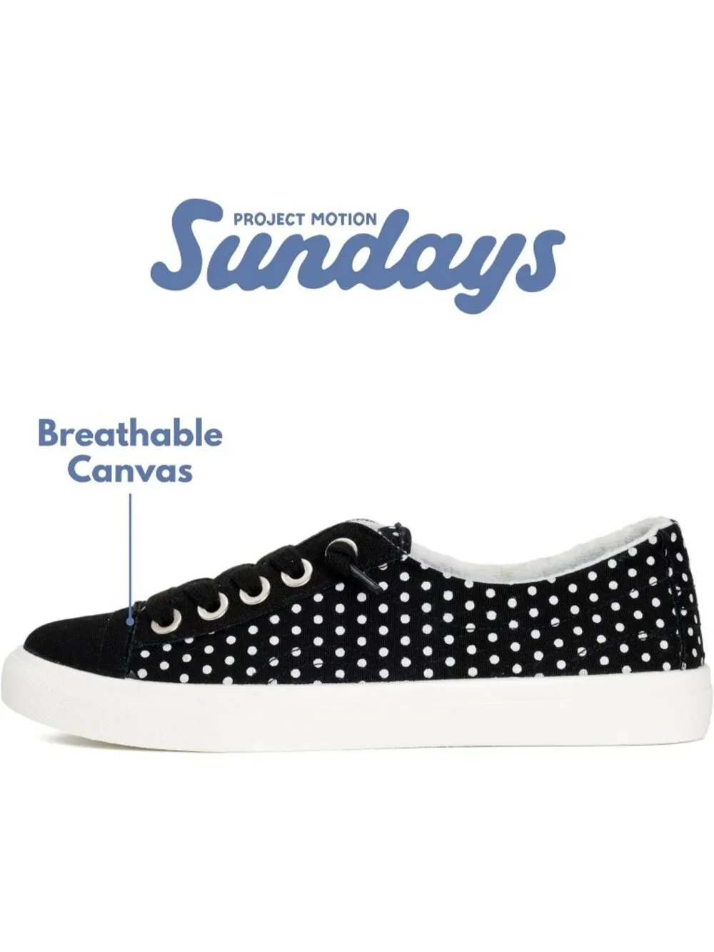 Women's Black Canvas Memory Foam Insole Non Slip and Lightweights Sneakers